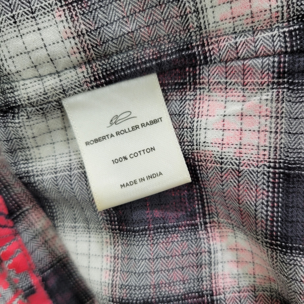 Roberta Roller Rabbit Plaid Button Front Shirt Dr… - image 7